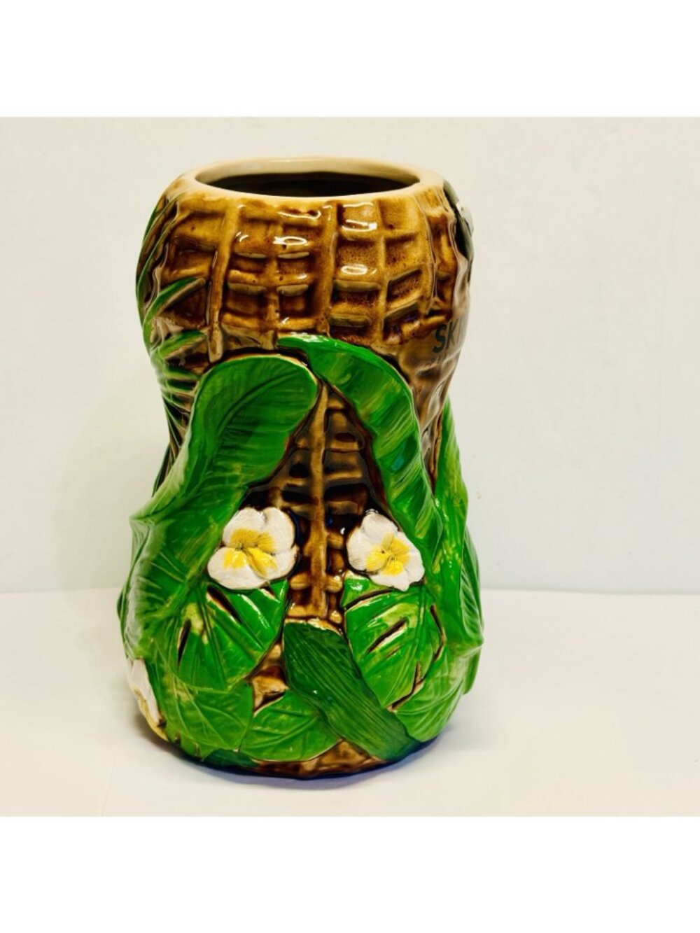 Skrewball Peanut Butter Whiskey Tiki Mug Large 6.5" Height Tropical Floral - Picture 4 of 12